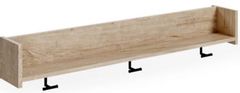 Signature Design by Ashley® Oliah Natural Wall Mounted Coat Rack with Shelf