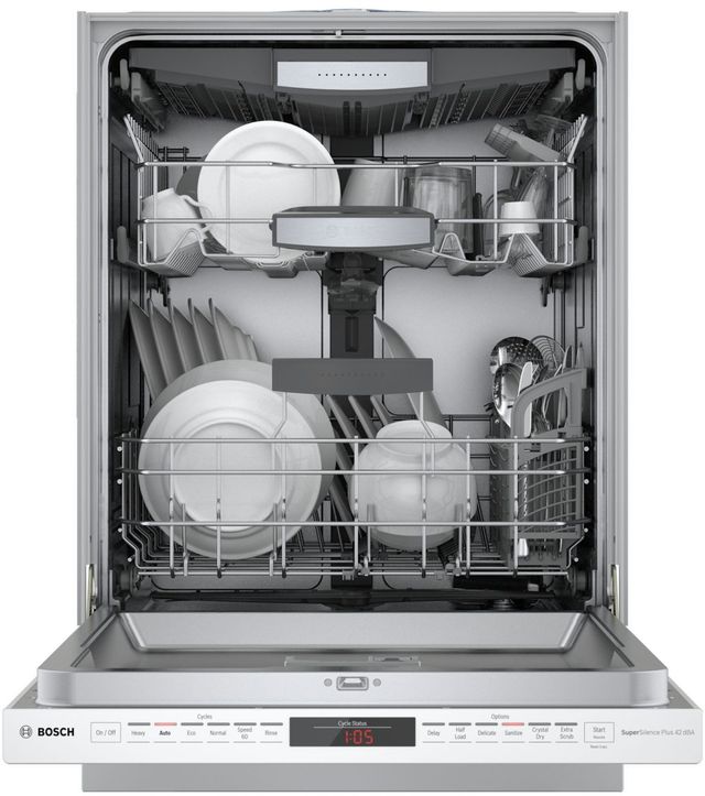 Bosch 800 Series DLX 24" White Built In Dishwasher-1