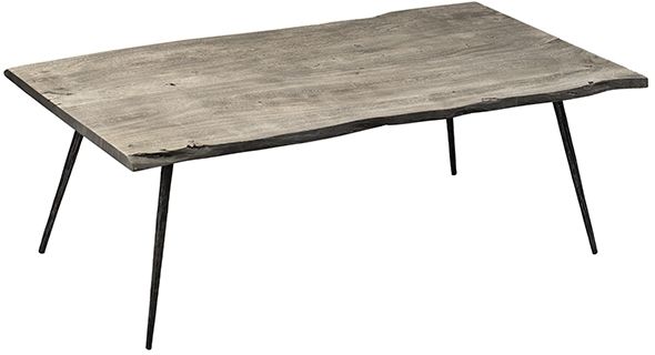 Dovetail Furniture Velez Sandblast Grey/Distressed Black Coffee Table-2