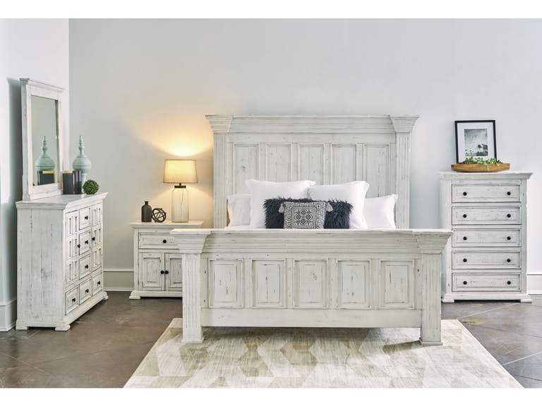 Elements International Olivia King Mansion Bed | Fischer Furniture