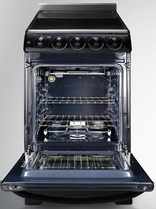 Summit White Pearl Series 20 in. 2.3 cu. ft. Oven Slide-In