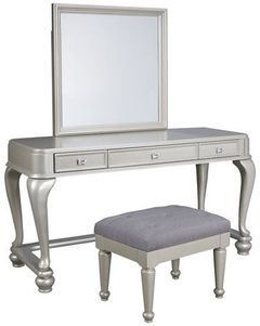 Signature Design by Ashley® Coralayne 3-Piece Gray Youth Mirrored Vanity Set