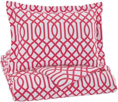 Signature Design by Ashley® Loomis 2-Piece Fuchsia Twin Comforter Set