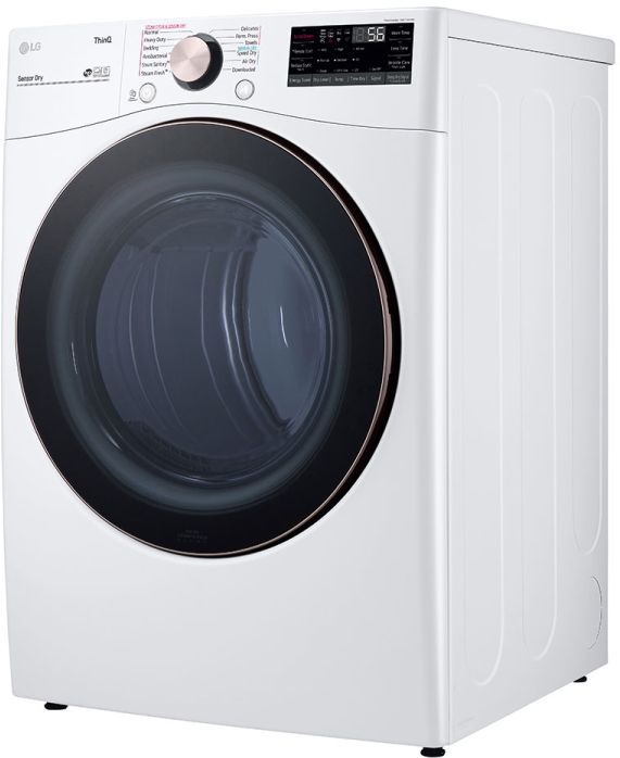 LG 7.4 Cu. Ft. White Front Load Gas Dryer-DLGX4001W-1
