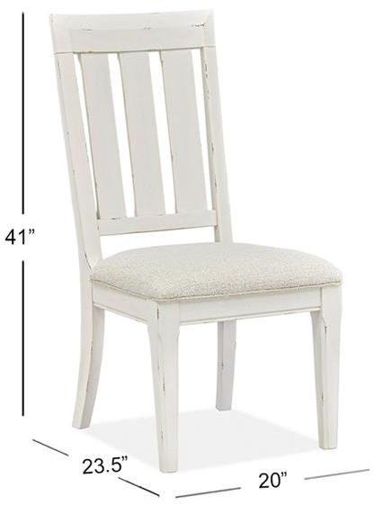 Magnussen Home® Hutcheson Berkshire Beige & Homestead White 2 Count Dining Side Chair with Upholstered Seat 8