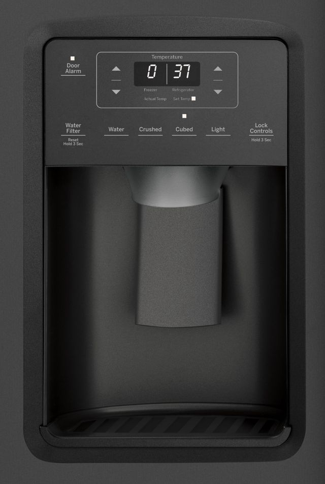 GE® 25.1 Cu. Ft. Black Slate Side-By-Side Refrigerator 5