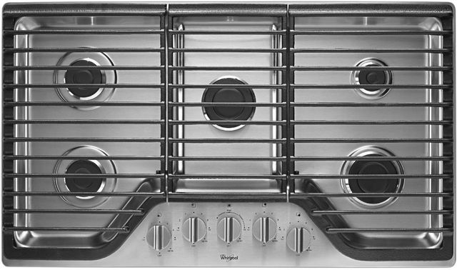 Whirlpool® 36" Gas Cooktop-Stainless Steel 0