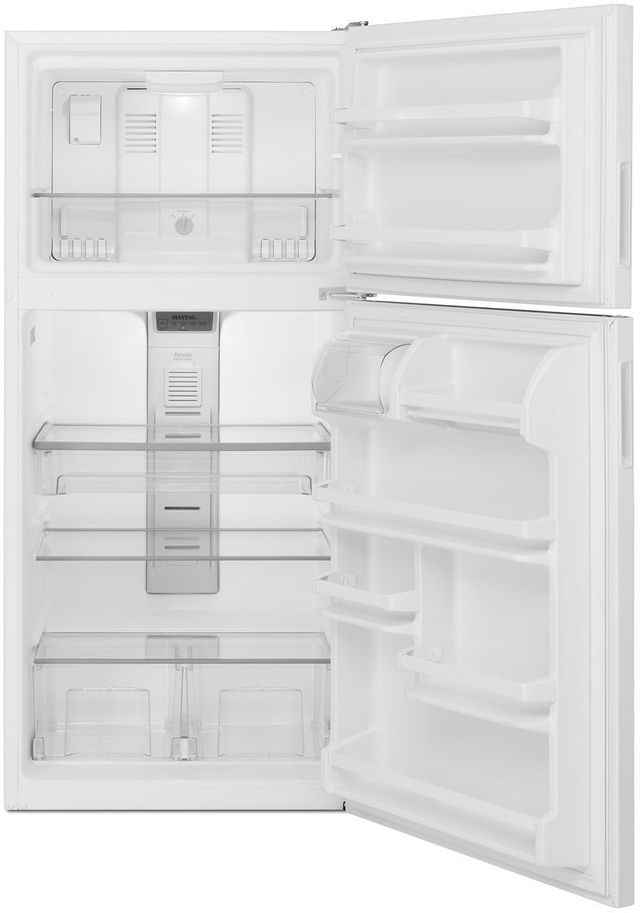 Maytag® 18.15 Cu. Ft. Monochromatic Stainless Steel Top Freezer Refrigerator 4