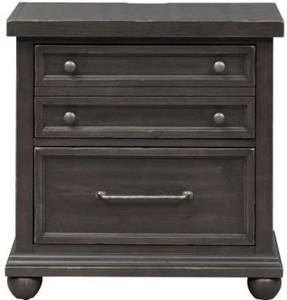 Liberty Furniture Harvest Home Chalkboard Nightstand With Charging Station