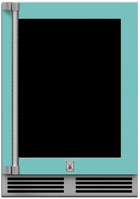 Hestan GRWG Series 5.0 Cu. Ft. Turquoise Frame Outdoor Dual Zone Refrigerator with Wine Storage-0