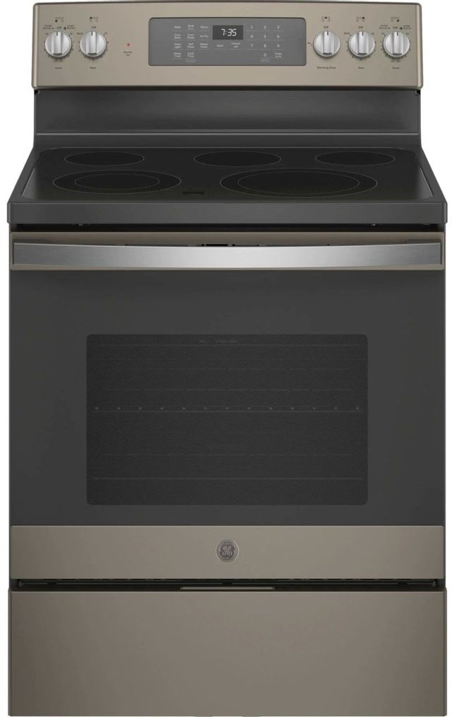 GE® 30" Slate Free Standing Electric Convection Range