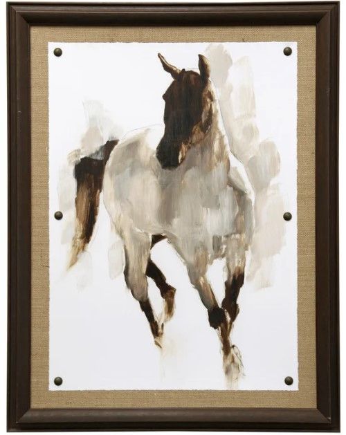 Stylecraft Rustic Horse I Beige/Brown/White Wall Art | Fischer ...