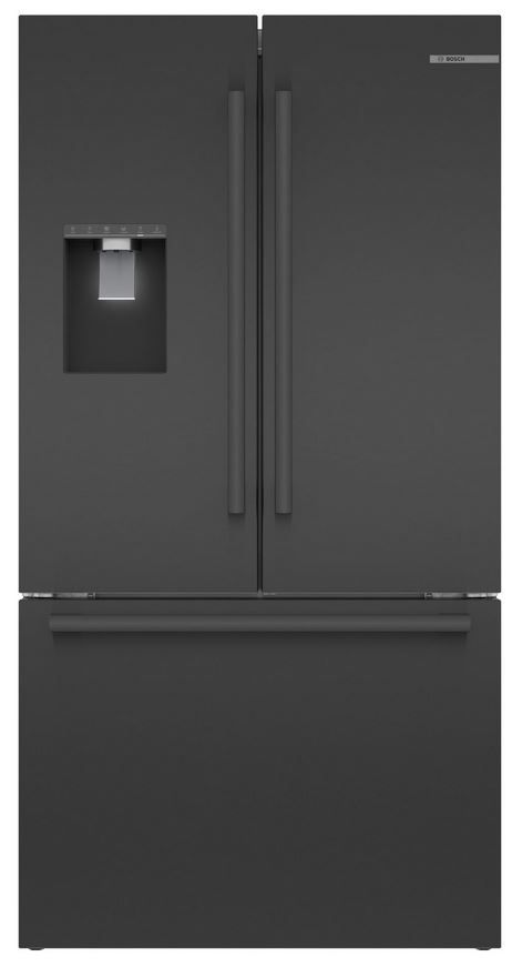 Réfrigérateur à portes françaises à profondeur de comptoir de 35 po Bosch® de 21,6 pi³ - Acier inoxydable noir 0