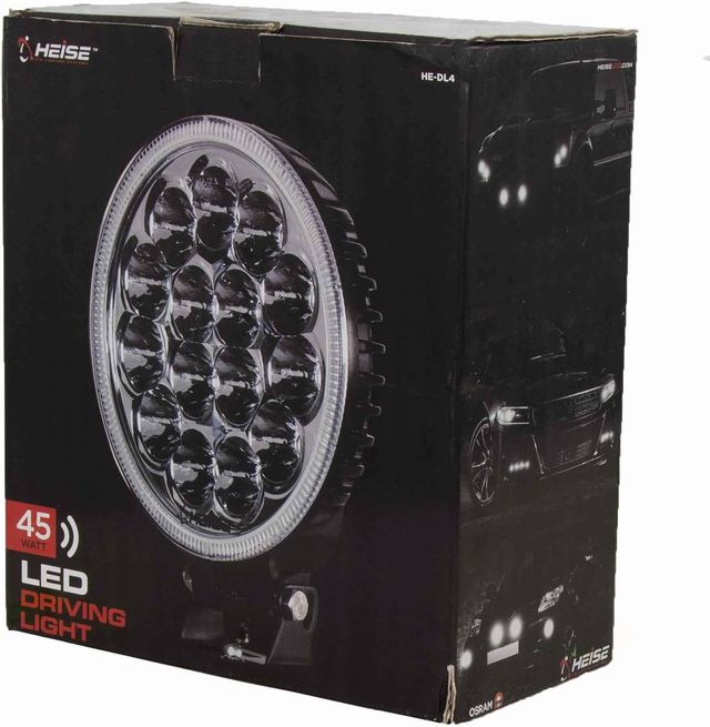 Heise® 7" Black 15 LED Round Driving Light 2