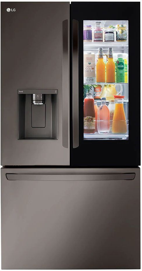LG 27 Cu. Ft. Black Stainless Steel Smart InstaView® Counter Depth French Door Refrigerator  0