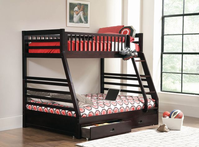 Coaster® Ashton Cappuccino Twin/Full Youth Bunk Bed 8