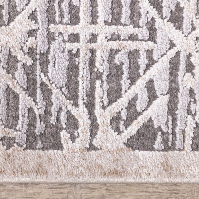 Kalora Interiors Chorus Grey Beige Elegant Geometric 7'10'' x 10'6'' Rug 2