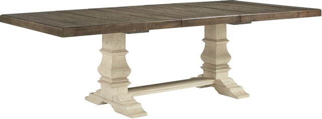 Signature Design by Ashley® Bolanburg Antique White/Brown Extention Dining Table-0