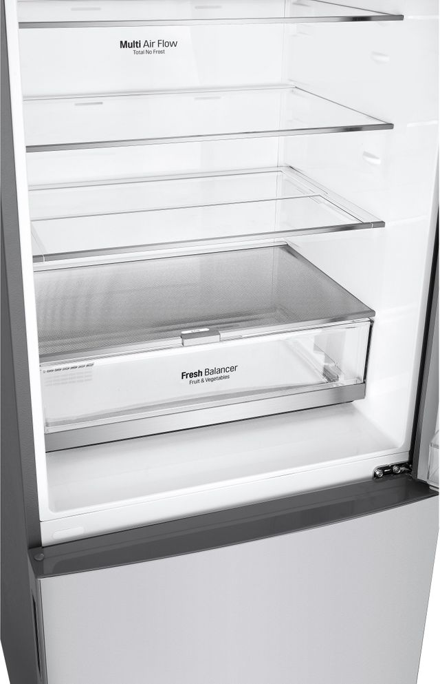 LG 14.7 Cu. Ft. Platinum Silver PCM Counter Depth Bottom Freezer Refrigerator 7