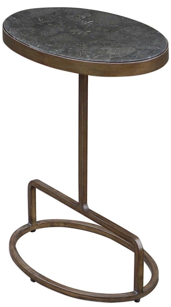 Uttermost® Jessenia Antiqued Gold Accent Table-1