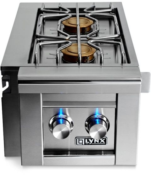Lynx® Stainless Steel Cart-Mounted Double Side Burner 0