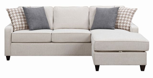 Coaster® McLoughlin Cream Upholstered Sectional 1