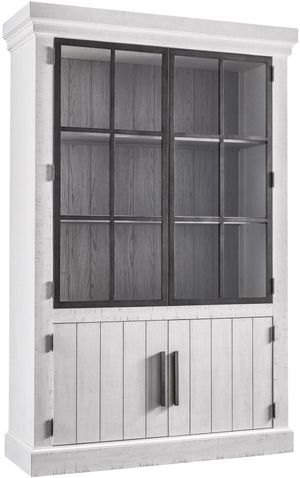 Universal Explore Home™ Modern Farmhouse Huntley Rustic Oak Display Cabinet