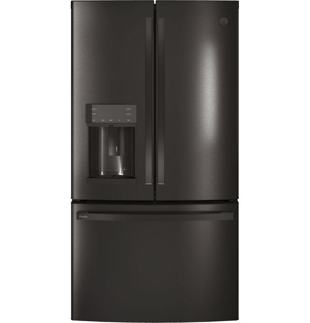 GE Profile™ 27.83 Cu. Ft. Black Stainless Steel French Door Refrigerator (S/D)