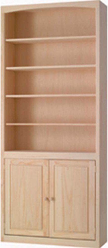 Archbold Furniture Pine 36" x 84" Bookcase With Doors