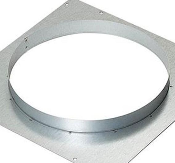 Zephyr 10” Stainless Look Round Front Panel Rough-In Plate 1