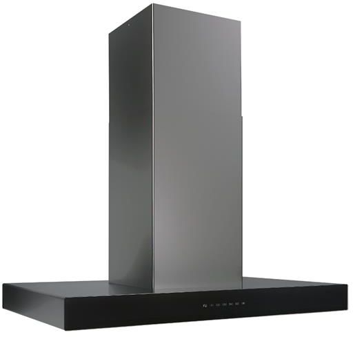Best® Ispira 30" Black Stainless Steel with Black Glass Chimney Wall Mounted Range Hood 0