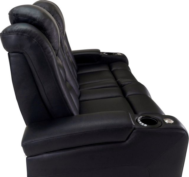 RowOne Revolution Home Entertainment Seating Black 2-Chair Loveseat 3