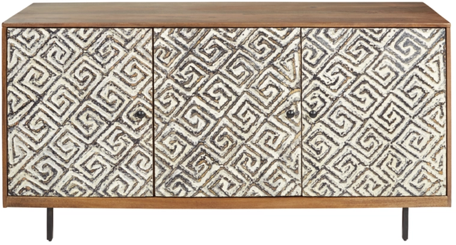 Signature Design by Ashley® Kerrings Brown/Black/White Accent Cabinet 1