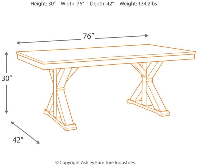 Signature Design by Ashley® Grindleburg Light Brown Dining Room Table 3