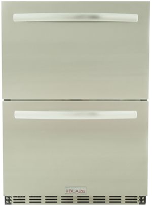 Blaze® Grills 5.1 Cu. Ft. Stainless Steel Outdoor Double Drawer Refrigerator
