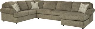 Signature Design by Ashley® Hoylake 3-Piece Chocolate Sectional with Chaise