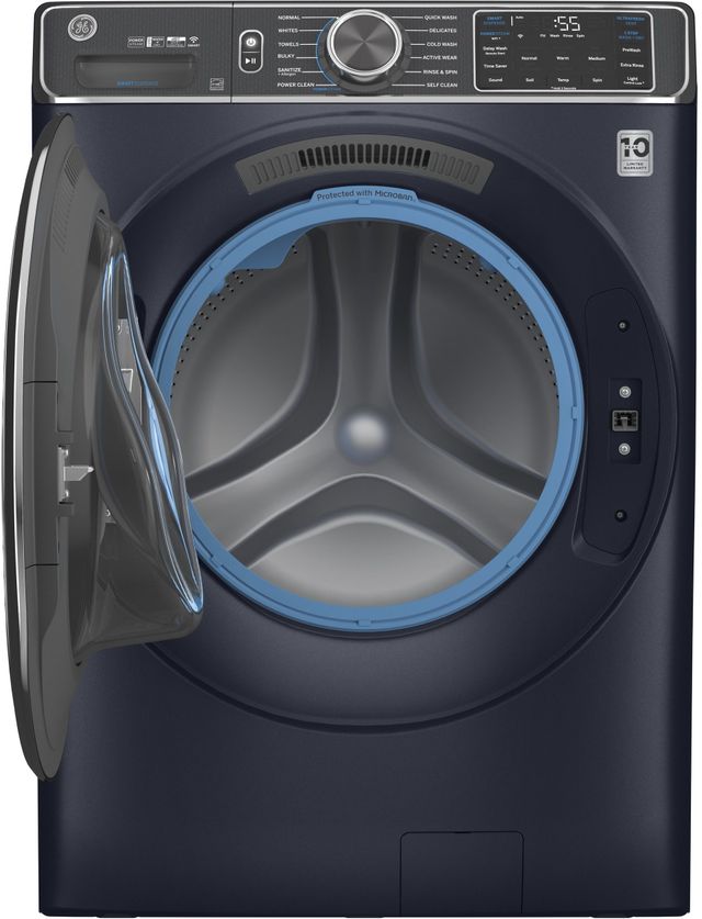 GE® 5.0 Cu. Ft. Sapphire Blue Smart Front Load Washer-1