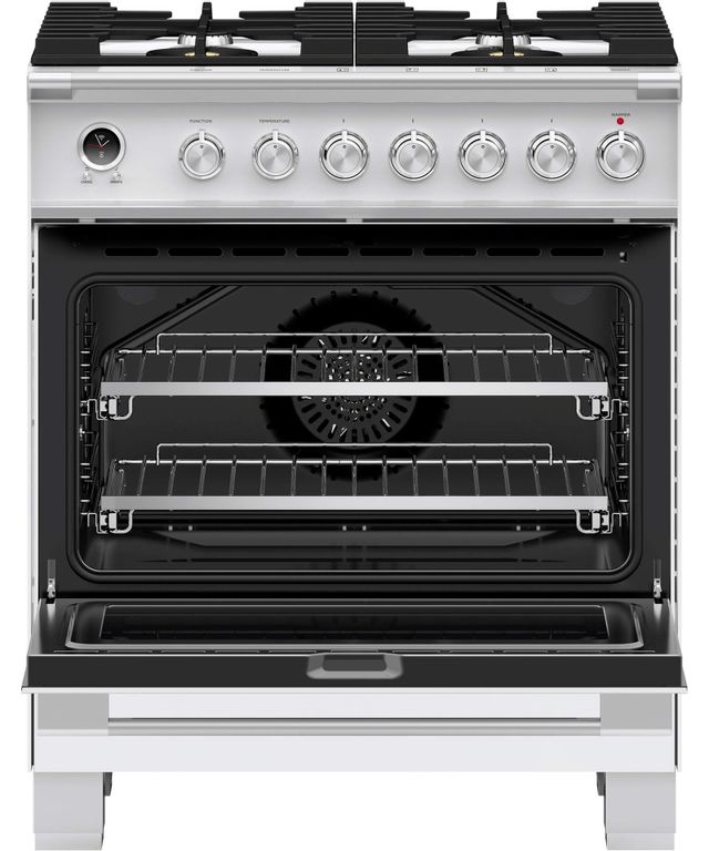 Fisher & Paykel 30" Brushed Stainless Steel Free Standing Dual Fuel Range 14