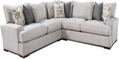 Fusion Furniture Alton Silver 3-Piece Grey Sectional