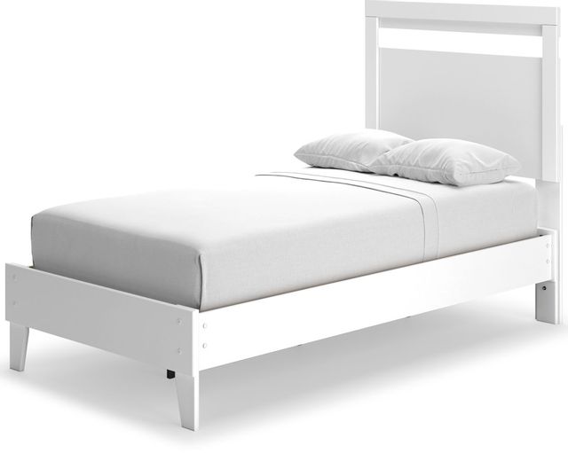 Signature Design by Ashley® Flannia White Twin Panel Bed 3