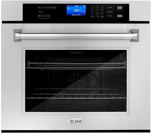 ZLINE Kitchen Package with Refrigeration, 30" Stainless Steel Rangetop, 30" Single Wall Oven, 30" Microwave Oven-1