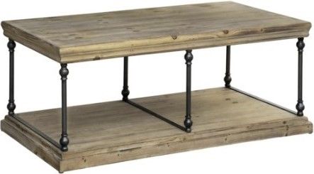Crestview Collection La Salle Natural Cocktail Table with Black Frame-0