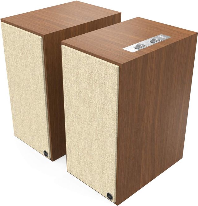 Klipsch® Heritage Wireless Walnut Bookshelf Speakers 4