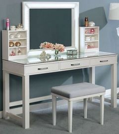 Furniture of America® Stephanie Luminous White Vanity Set