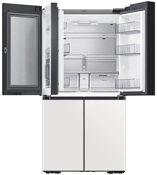 Samsung Bespoke 29.0 Cu. Ft. White Glass 4-Door Flex™ Refrigerator 3