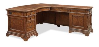 Aspenhome® Hawthorne Carmel Brown L-Shaped Desk