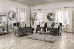 Furniture of America® Hendon Gray 2-Piece Sofa and Loveseat Set
