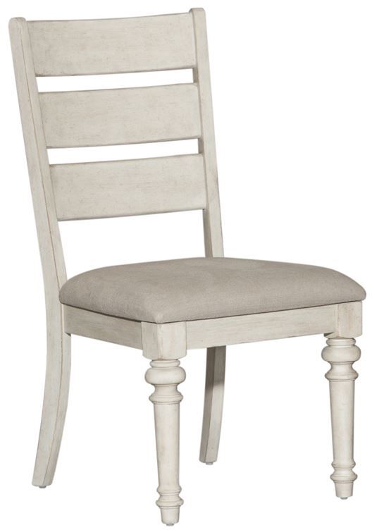 Liberty Furniture Heartland Antique White Ladder Back Side Chair - Set of 2