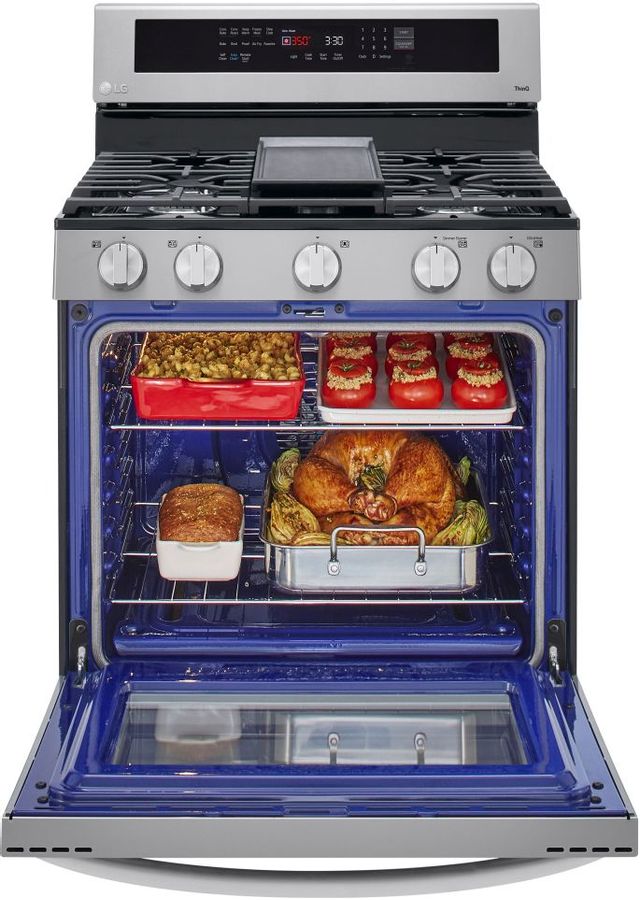 LG 30" PrintProof™ Stainless Steel Free Standing Gas Convection Smart Range with Air Fry 13