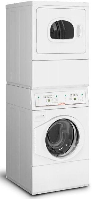 Speed Queen® Commercial 3.42 Cu. Ft. Washer, 7.0 Cu. Ft. Dryer White Stack Laundry